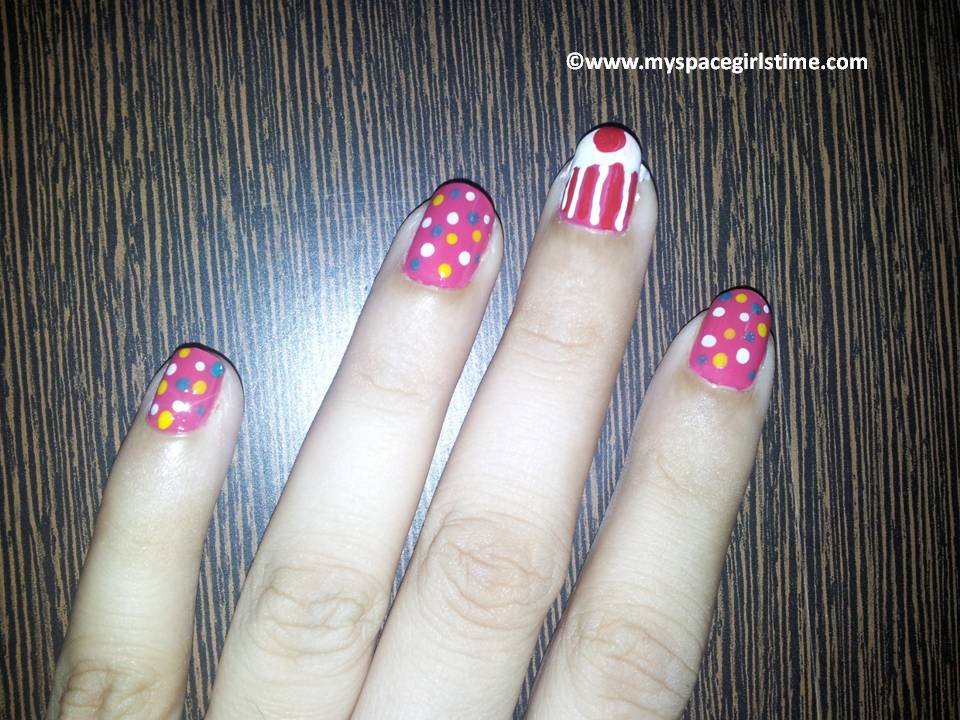 Craving for Cup Cakes (Nail Art Design 26)